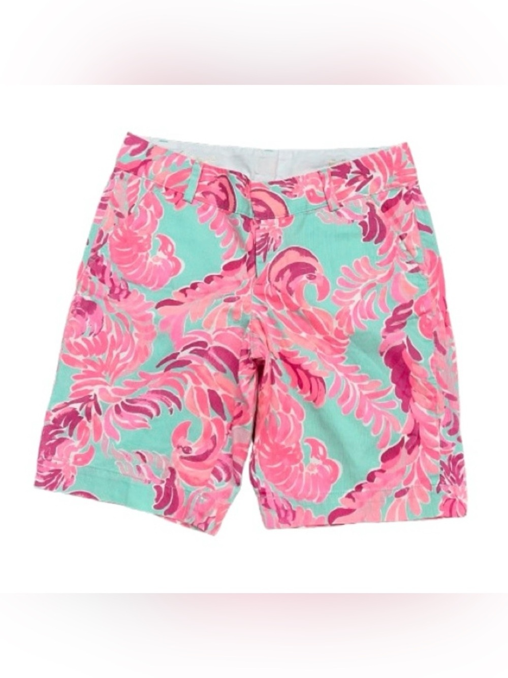 Lilly Pulitzer Pink and Green Floral Shorts